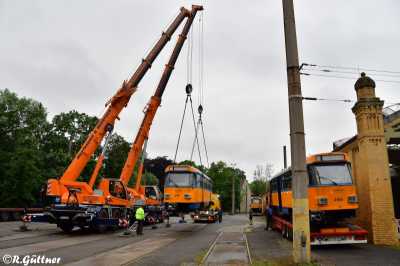 23.05.2024: Verladung und Abtransport von 10 Tatras für Dnipro 23.05.2024: Verladung und Abtransport von 10 Tatras für Dnipro