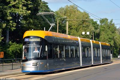 1002 an der Haltestelle Riebeck-/Stötteritzer Straße